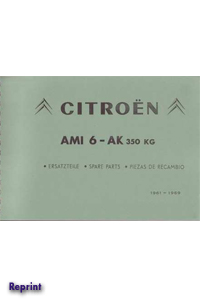 Citroën Ami 6 - AK Spare parts catalogue No 486